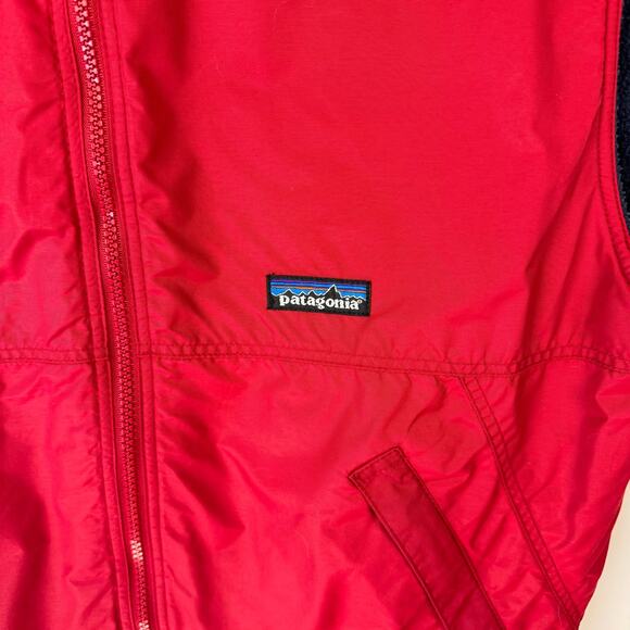 VTG PATAGONIA | Red 90s Puffer Fleece Lined Mock Neck Vest | Men's Small - Picture 3 of 9